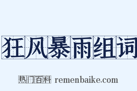 狂风暴雨组词是什么意思的图片